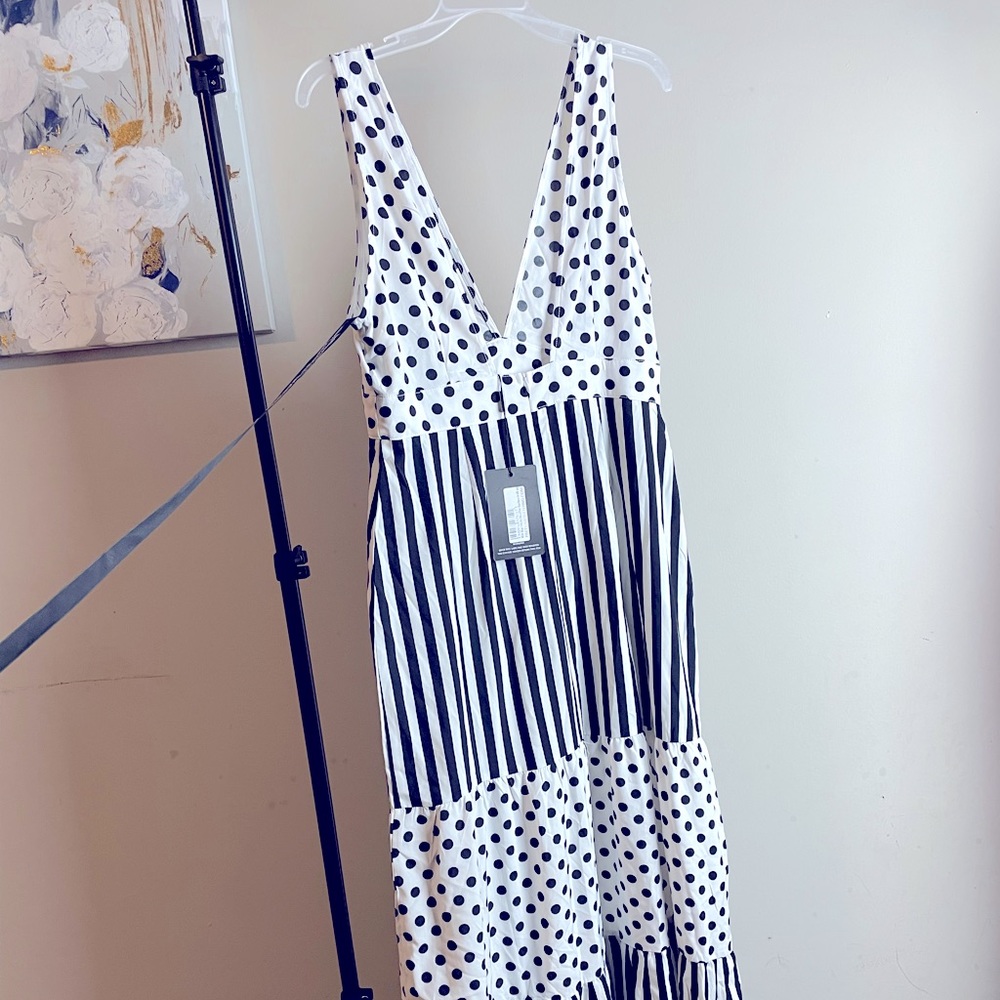 Black & white Long maxi dress